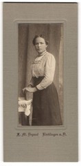 Photograph F. M. Depaul, Riedlingen a. D., Young Lady in Blouse and Skirt