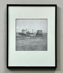 Original SOL LIBSOHN GELATIN SILVER PHOTO Cars at Hatteras Is. Ferry WPA Artist