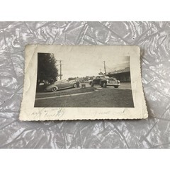 Vintage 1940s Convertible Cars Black & White Photograph