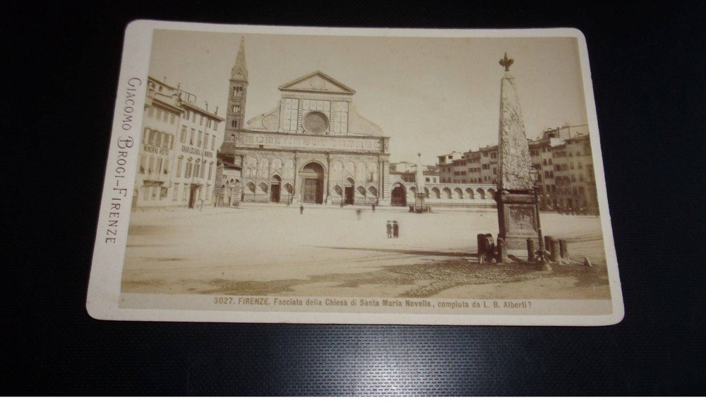 Photograph On Cardboard . 2MOI10346 . Italy . Circa 1900 . Florence Church Of Sa