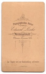 Photography Eduard Lösche, Rudolstadt, Mauerstr. 454, middle class young man
