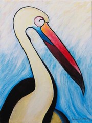 Pelican And The Sea 4 12″x16″ Fine Art Print, Bird Art