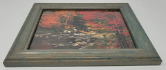 Framed Fall Color Trees, Rocks, and River Photograph Print 10.5″x12.5″