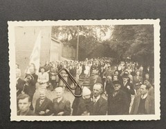 Photo Mass Church Parade Eisleben Mögglingen Flag Flag People Spectator Picture