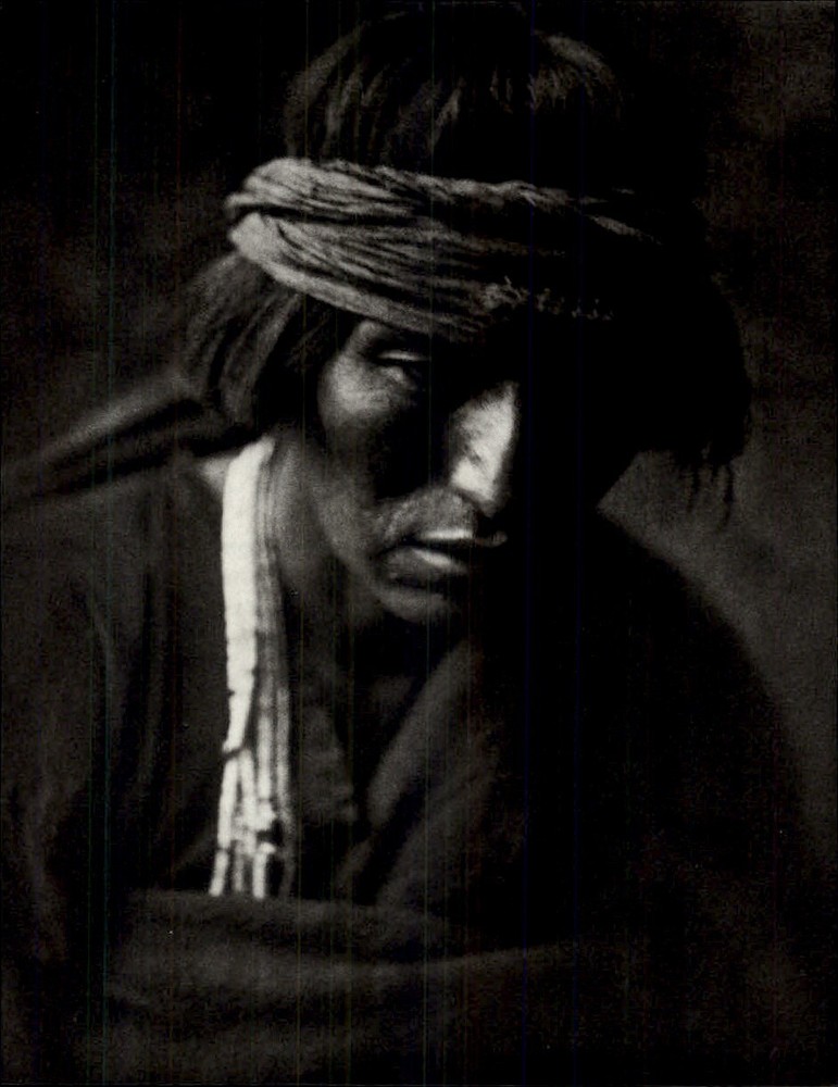 1972 Original Edward Curtis Navaho Medicine Man Hastobiga Art Photo Gravure