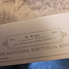 Theodore Korner Napoleon Era 1893 Antique Photo Gallerie Moderner Meister