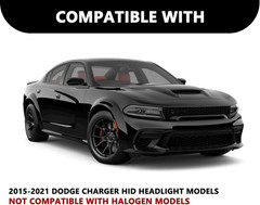 Headlight Assembly Fits for 2015-2022 Dodge Charger [Factory Hid/Xenon Type] wit
