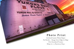 Yukons Best Grain Elevator Photography Print: Oklahoma Route 66 Sunset Photo