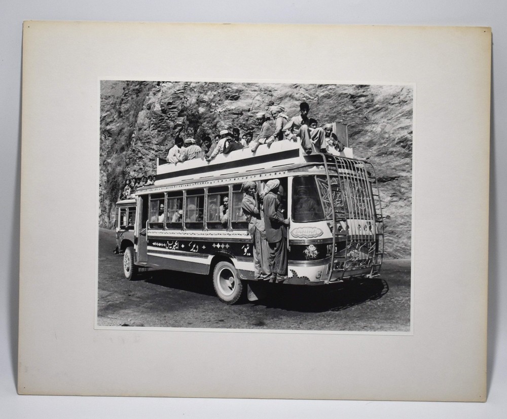 Vintage James W. Howlett Photograph, Focusing on a Group of People on a Bus