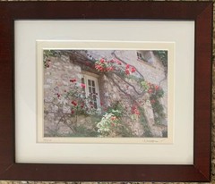 Set of 3 Framed Signed Art Photography Italy Architecture Flowers Provence