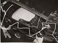 22x16cm Vintage Archive Photo 1937 GM Factory Plant Cadillac Convertible Chevrolet Photo