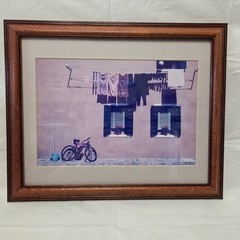 Framed Color Landscape Photograph Laundry Day, Gordon’s