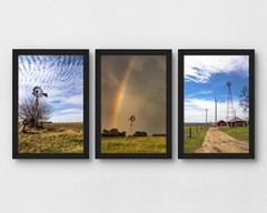 4x6in Set of 3 windmill pictures country photography wall art photo collage