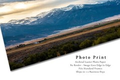 Western Photography Print – Picture of Snow Capped Mountains in Montana
