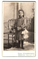 Photograph Carl Kindermann, Görlitz, Steinstrasse 14, portrait little girl