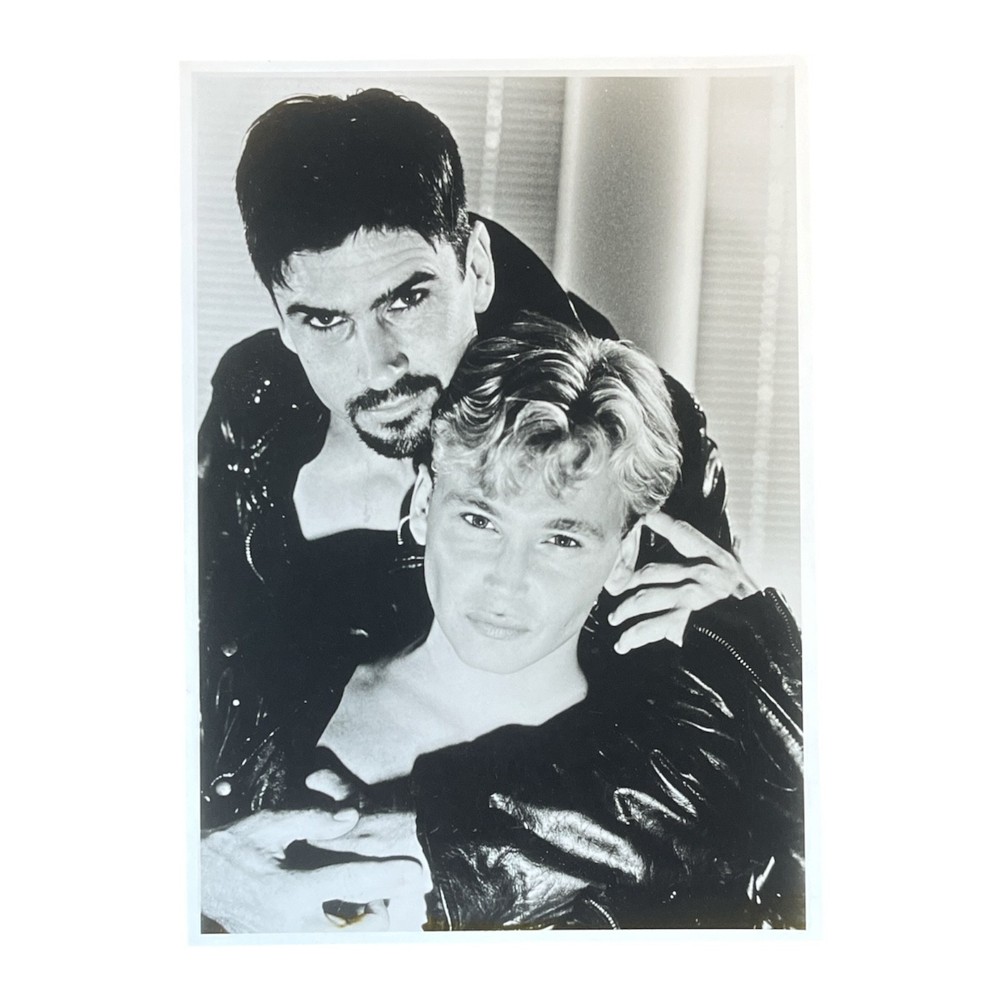 Vintage Leather Jacket Love Story Movie Still B&W 5×7 Printed in USA 1997
