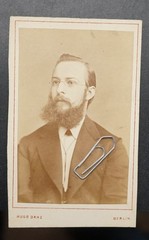 Photo CDV KAB portrait businessman Eisermann Berlin gentleman full beard glasses crowns