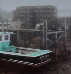 Original SAM MURFITT ‘ Silver Dollar’ BOAT MAINE Fishing Traps DOCK Photograph