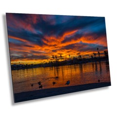 Twilight Reflections: Lake Havasu Sunset Arizona Landscape Print