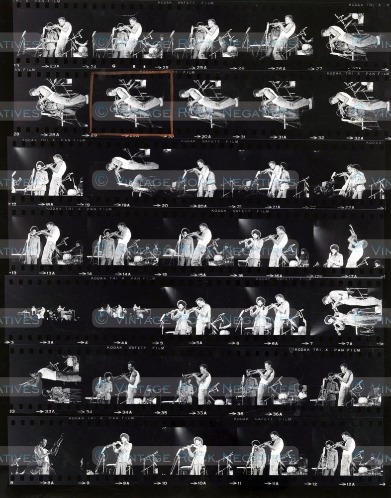 MILES DAVIS August 1970 @ Tanglewood Contact Sheet (11″x14″) Pro Pigment Print