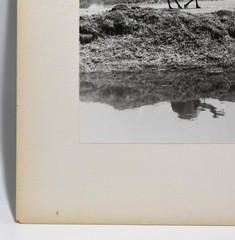 J.W. Howlett Black + white Photograph focusing on a Group of Travelers W/ Camel