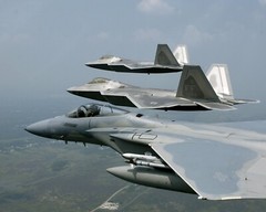 F-15 Eagle and F-22 Fighter Jets Photograph Print 8″x10″
