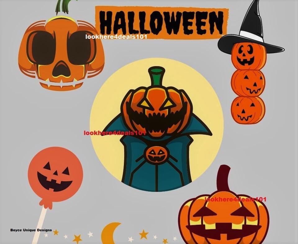 Halloween Pumpkin Photo 8×10 Abstract Art Design Original Print USA
