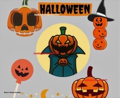 Halloween Pumpkin Photo 8×10 Abstract Art Design Original Print USA