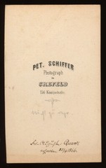 P. Schiffer CDV – Early Lady Portrait – Krefeld Dated 1866