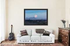 Southwest Photography Print – Picture of Full Moon Over Tucson Arizona