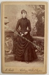 orig. CDV photo photograph old picture woman lady fashion around 1885 Max Balde Salzburg