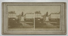 FRANCE La Place Hoche In Versailles c1858 Stereo Photo L. F. Vintage Albumine