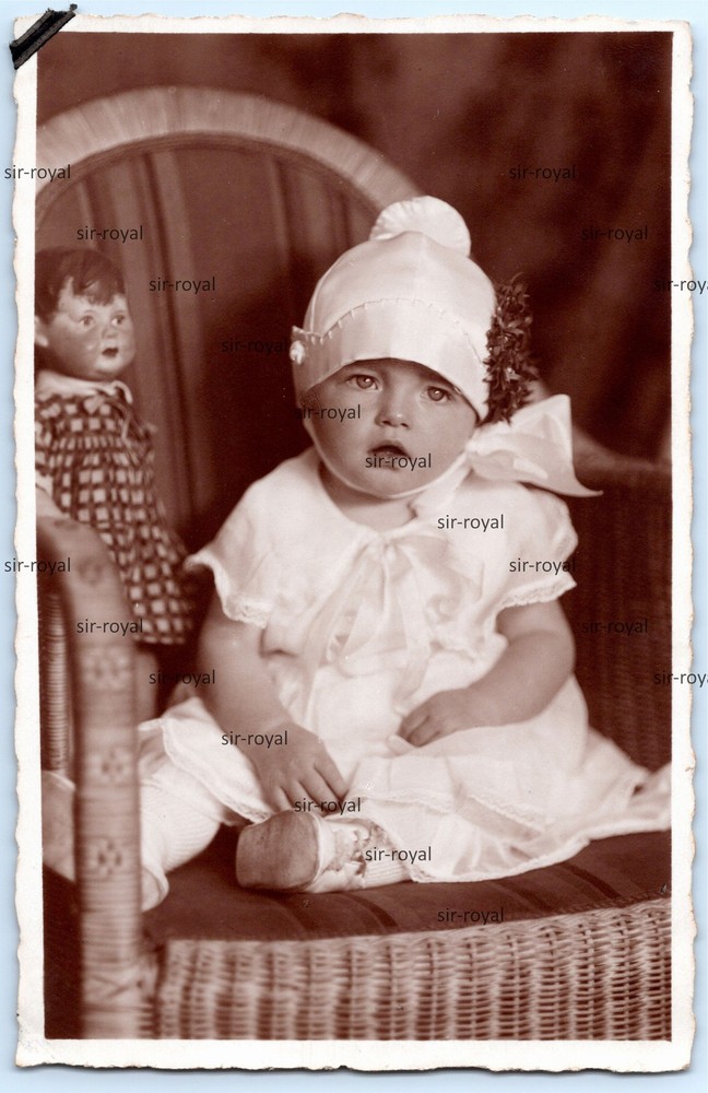 Beuthen Silesia 1930s – Baby in Portrait – Poland Bytom – RPPC Photo Postcard 9x14cm