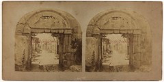 Syria Damas Portal Roman c1858 Photo Francis Frith Stereo Vintage Album