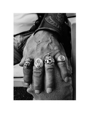 Hand. 13.5″ x 18″ Custom BLack & White Print. Ltd. Ed. of 10. Signed & C.O.A