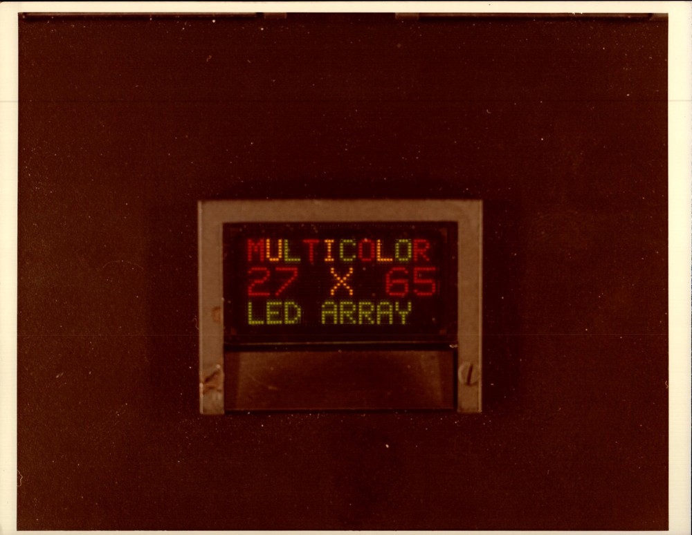 Vintage Press Photograph Multicolor LED Array Display 27 x 65 Inches