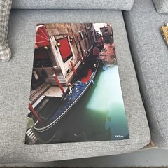 Vintage Photo Venice Gondola Birraria Building Signed P N Flynn 12 X 18