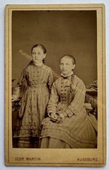 orig. CDV photo photograph picture child old fashion around 1877 girl Augsburg
