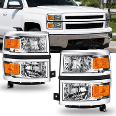 Headlights for 2014-2015 Chevy Silverado 1500 Front Lights Passenger Driver Side