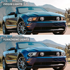 VLAND LED Headlights for 2010-2014 Ford Mustang W/Welcome/Breathe Function Dynam