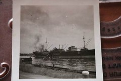 great old photo woman Danish cargo ship?? Louisiana Danmark