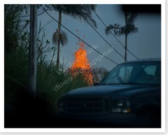Kilauea Volcano Leilani Estates Lava Fountain Silver Halide Photo 2018