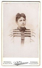 Photograph L. Korhammer, Nuremberg, St. Johannis-Str. 45, portrait of a young F