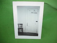1972 Art Photo 6″x9″ Black & White Mounted Photograph Bermuda House Door w/Chair