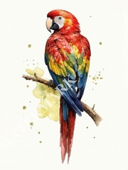 4 Digital Images Macaw Parrot Large Bird Picture Wallpaper Desktop Wall Art B49