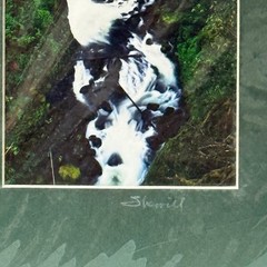 Triple Falls Oregon Waterfall Photo Signed Sherrill Columbia Gorge Hiking PNW
