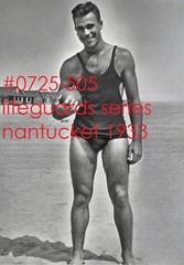 VINTAGE MALE PORTRAIT #0725-505- lifeguard- mantucket, 1933 -free ship in usa