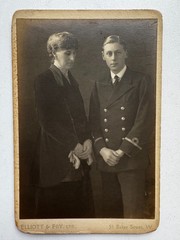 Antique Elliott & Fry London Royalty Cabinet Card Mary & Victor de Mauny