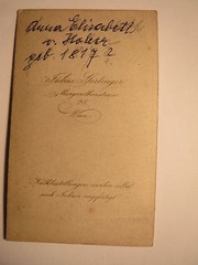 Vienna – 1866 – Anna Elisabeth von/von Haleen? born 1817? as a woman/CDV