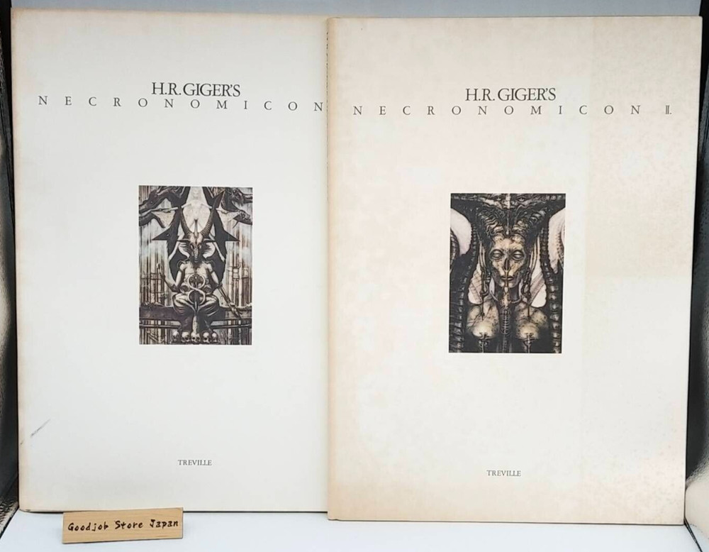 H.R.GIGER’S NECRONOMICON Ⅰ Ⅱ Set Art Book 1992 First Edition Used Rare From JP